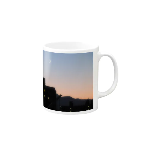 夕暮れの三日月 Mug