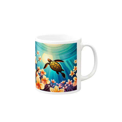 海亀とプルメリア Mug