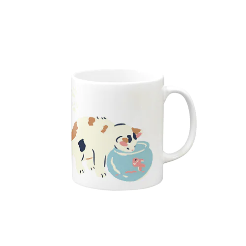 ねこと金魚 Mug