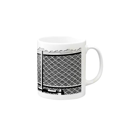 モノクロ工事現場 Mug