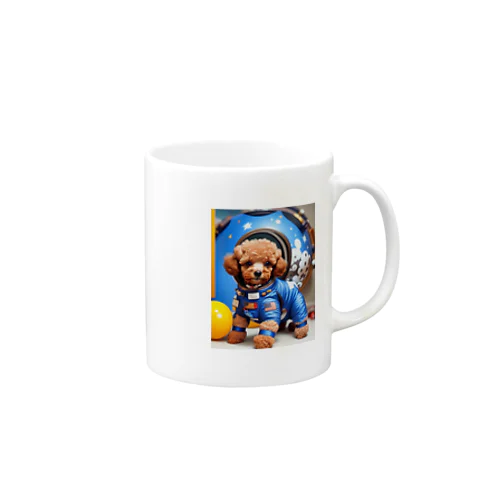 宙飛行士のような姿で登場!! Mug