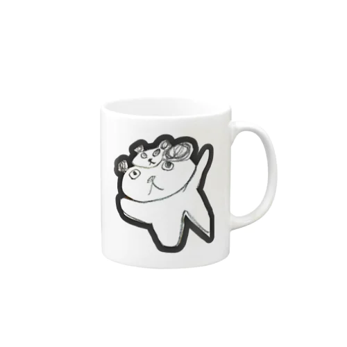 パンダのお面をつけたパンダ Mug