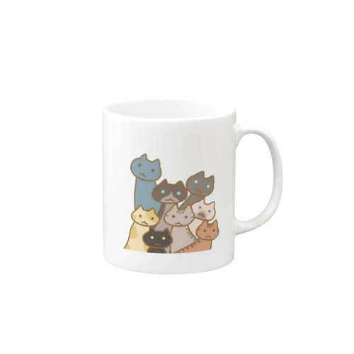 にゃんこ大集合 Mug