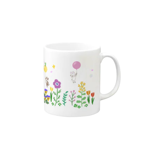 花畑の風船散歩 Mug