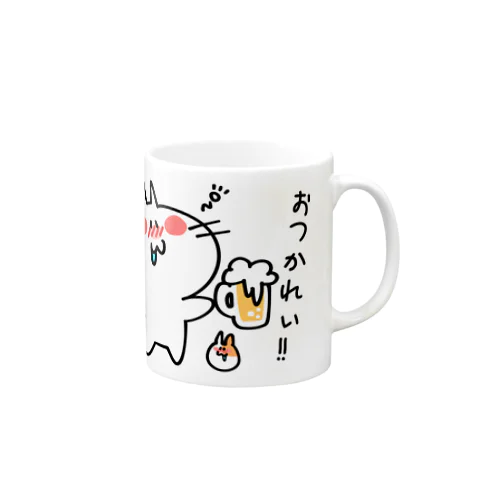 酔っ払いにゃんこイラスト Mug