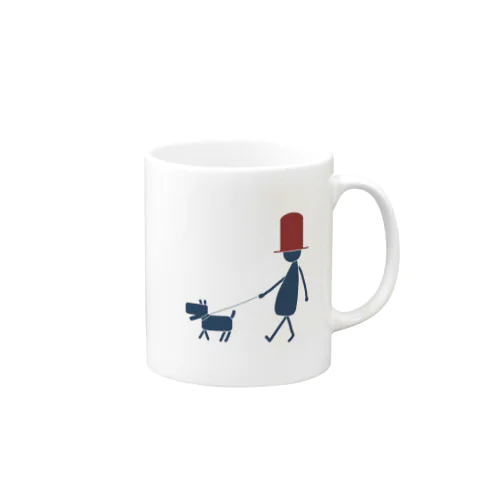 犬の散歩 Mug