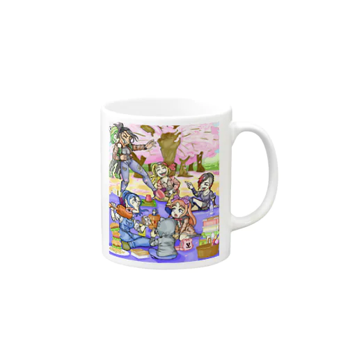 銭ゲバ子のお花見 Mug