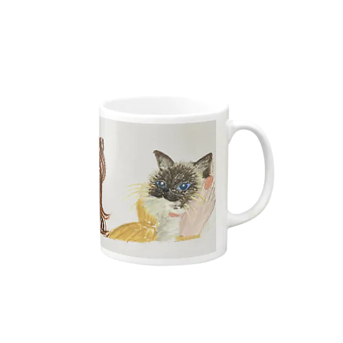 シャム猫娘「toe phamb」アルバムジャケットイラスト Mug