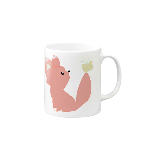 キツネと蝶々 Mug