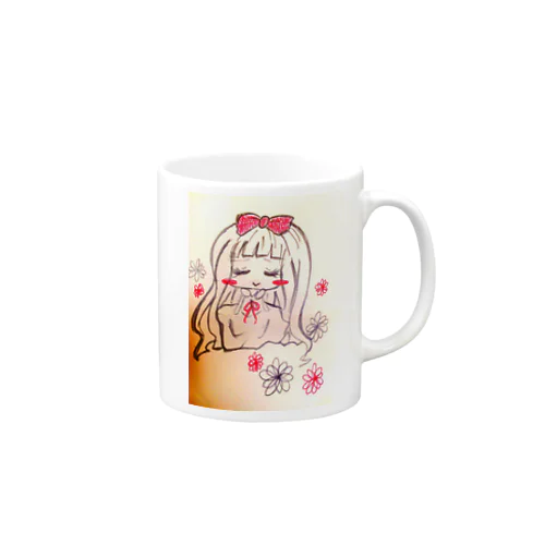 赤リボンの女の子 Mug