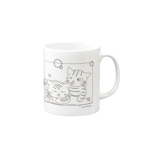 仲良し親子猫マグカップ Mug