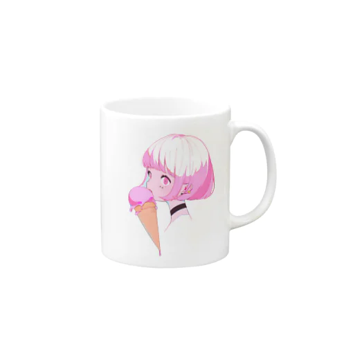 暑い夏はアイスだ012 Mug