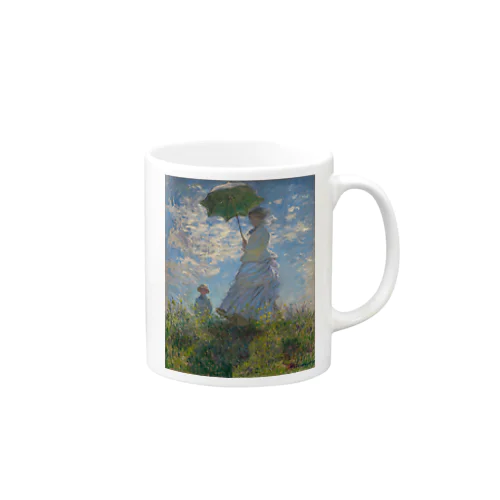 散歩、日傘をさす女性 / Woman with a Parasol - Madame Monet and Her Son Mug