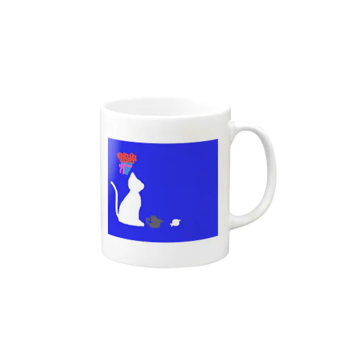 シルエット猫ちゃんたち Mug