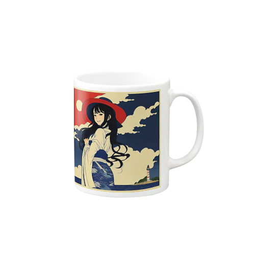 岬の少女 Mug