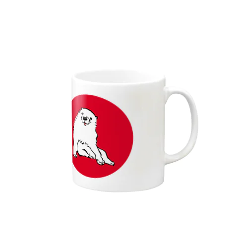 長沢芦雪の「あの犬」※日の丸バージョン Mug