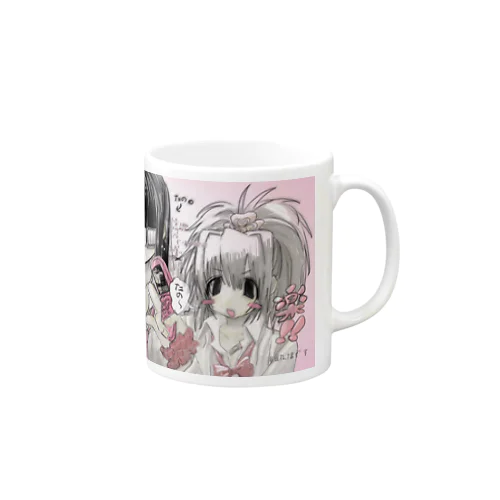 黒髪ストレートと盛り髪ギャル Mug