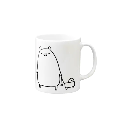 お散歩をするかわいいねこ Mug