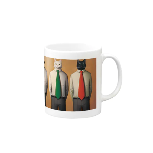 ネクタイを締める猫 Mug