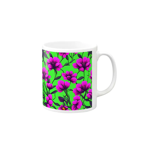 紫の鮮やかな花 Mug