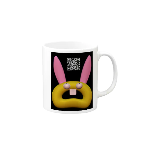 でっぱうさぎとQRコード Mug