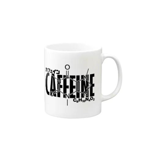 化学Tシャツ：カフェイン：コーヒー：紅茶：化学構造・分子式：科学：学問：理系 Mug