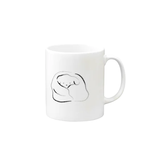 毛布に包まれるわんこ Mug