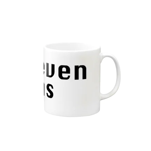 Seven Seas モチーフロゴ（黒文字） Mug