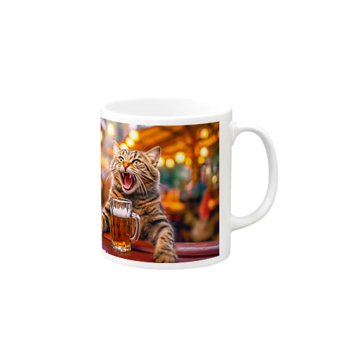 ビアガーデン猫 Mug