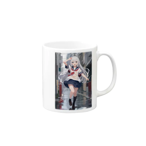 雨上がりの少女 Mug