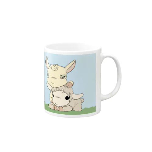 子ヤギと子羊 マグカップ