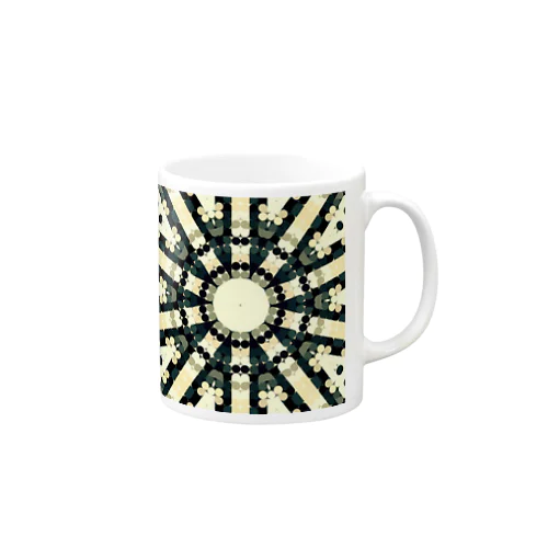 Kaleidoscope dot olive  Mug