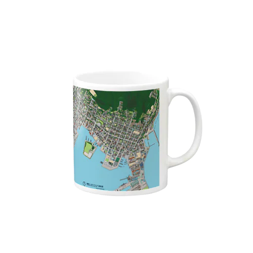 函館バーズアイマップ Mug
