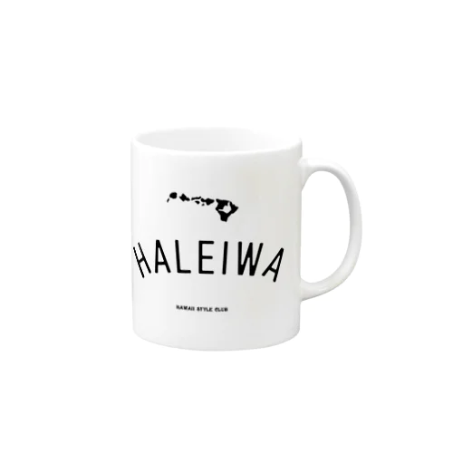 HALEIWA　BLK LOGO （両面プリント） Mug