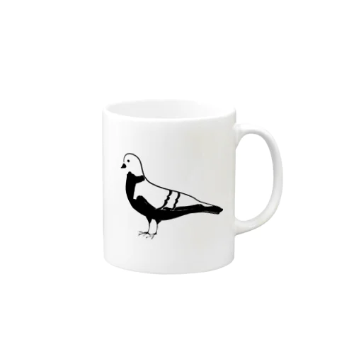 鳩のシルエット Mug