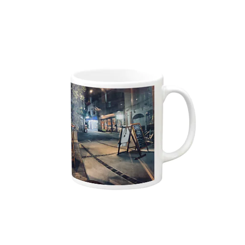 街角の夜景 Mug