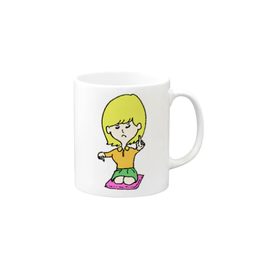 考える女 Mug