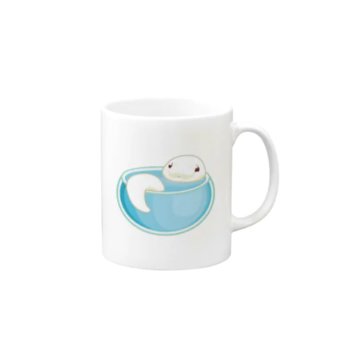 水入れでのんびりボールパイソン Mug