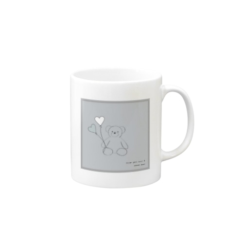 🧸 Bear and heart balloon.  Mug