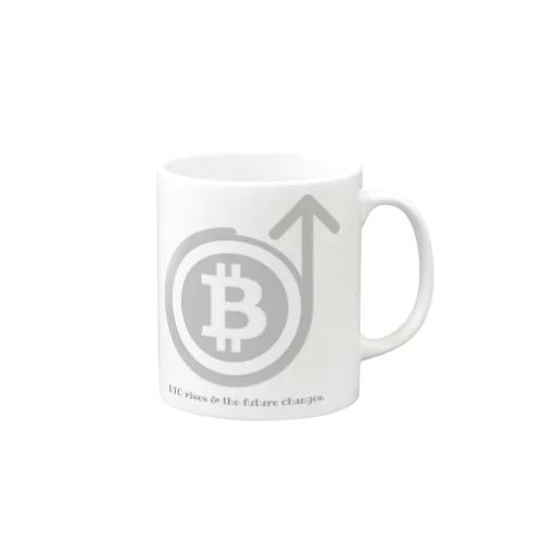 急上昇ビットコインシリーズ（灰ロゴ） Mug