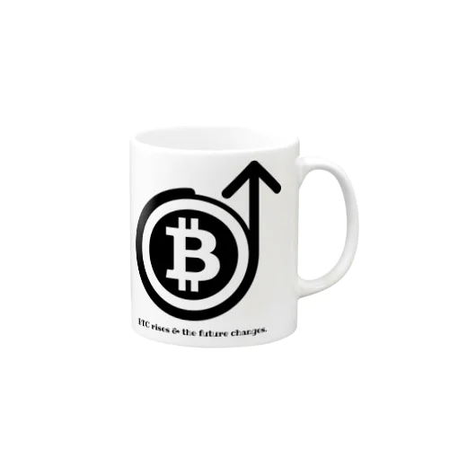 急上昇ビットコインシリーズ（黒ロゴ） マグカップ