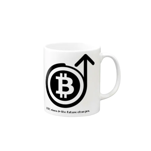 急上昇ビットコインシリーズ（黒ロゴ） Mug