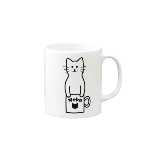 【猫コップ】 Mug