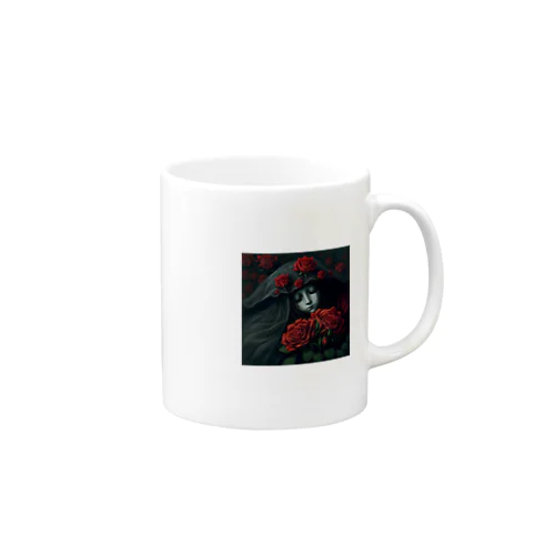 赤い薔薇の休息 Mug