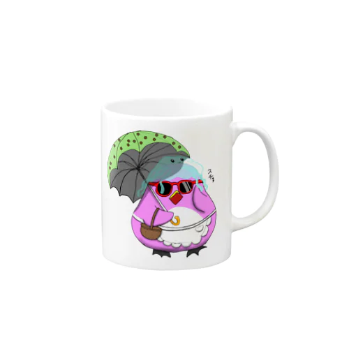 ペンギン母ちゃん 夏のおでかけ Mug