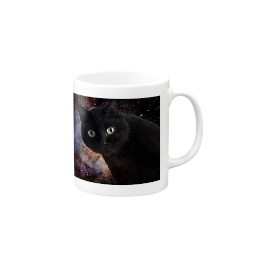 宇宙の黒猫クロスケ① マグカップ