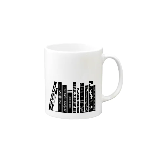 よく見ると怠惰な本棚 Mug