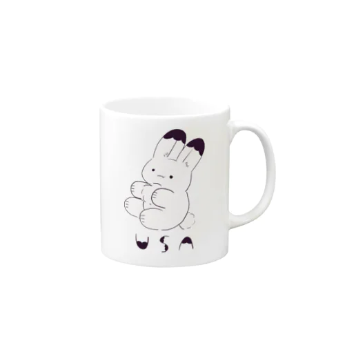 USA ストレッチ出来ないデブなうさぎ Mug