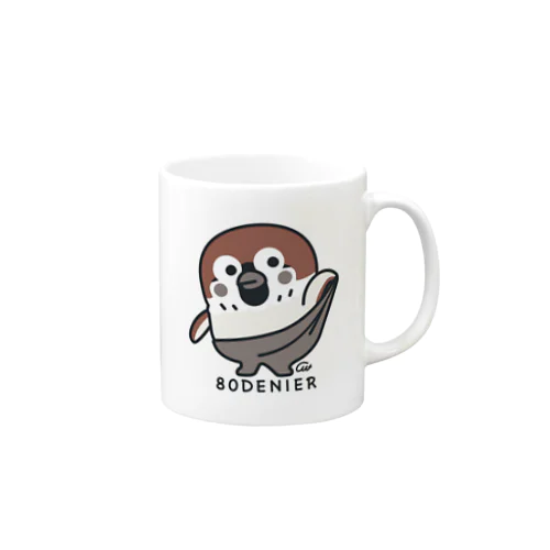 履いてる？ 80DENIER タイツを履いたスズメ Mug