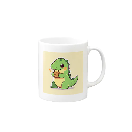 クッキー持った恐竜くん Mug